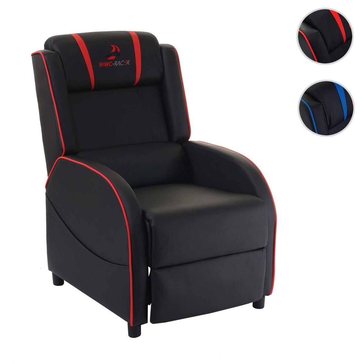 FERNSEHSESSEL Schwarz, Rot - Rot/Schwarz, Textil (66/105/85cm) - MCW