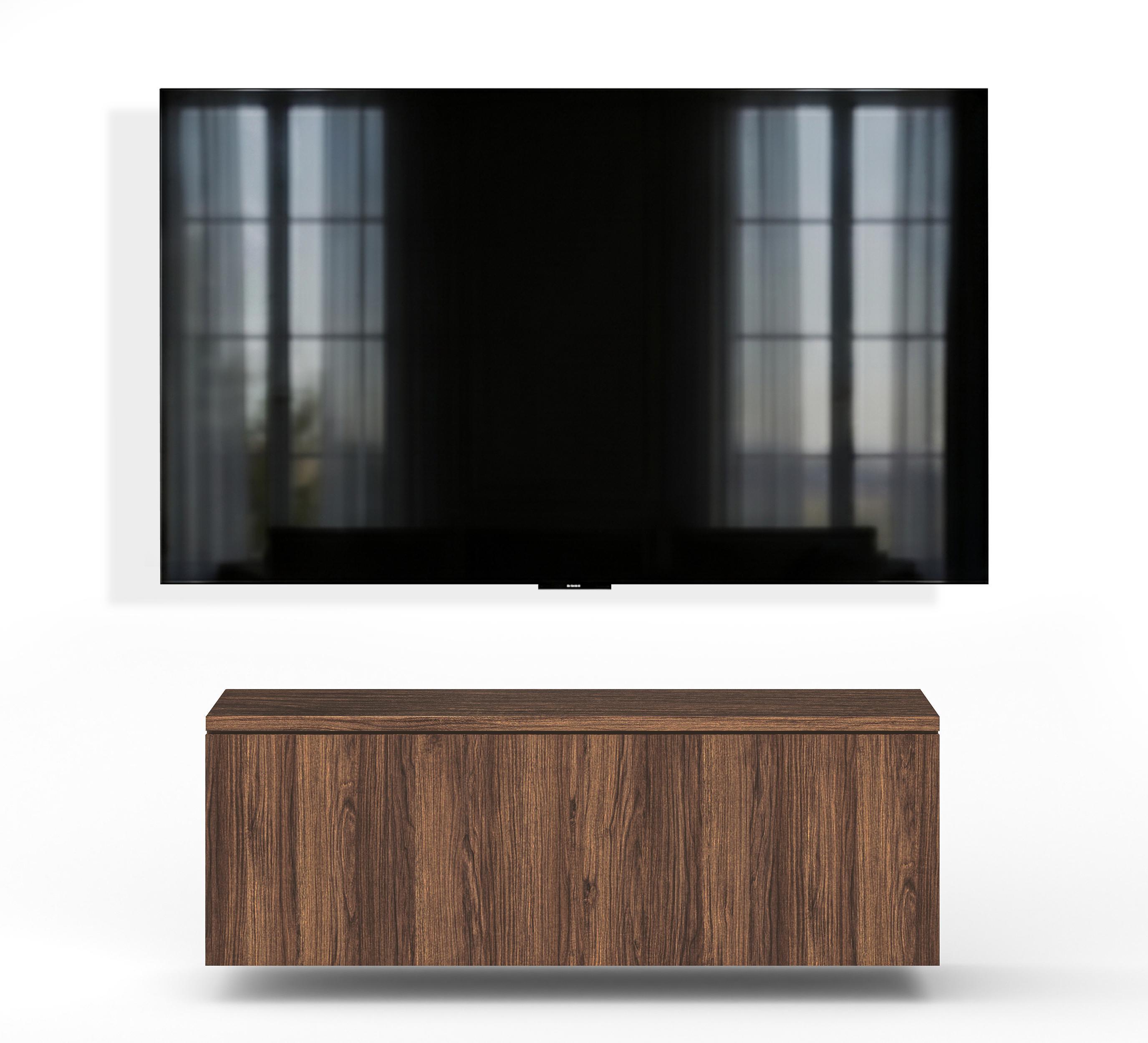 LOWBOARD Barvo 100 Nussbaum Warmia 100/34/32 cm – hängendes TV-Board - Nussbaumfarben, Holzwerkstoff (100/34/32cm) - AX Living