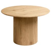 ESSTISCH Hellbraun 120/120 cm Sheho - Hellbraun, Holzwerkstoff (120/120/75cm) - Beliani