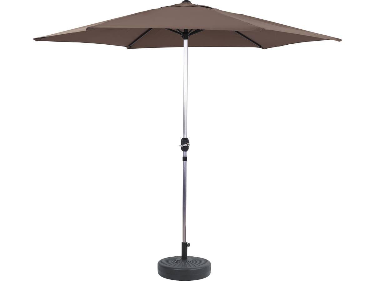 SONNENSCHIRM sol Grau - Grau, Metall (300/300cm) - Habitat Garten