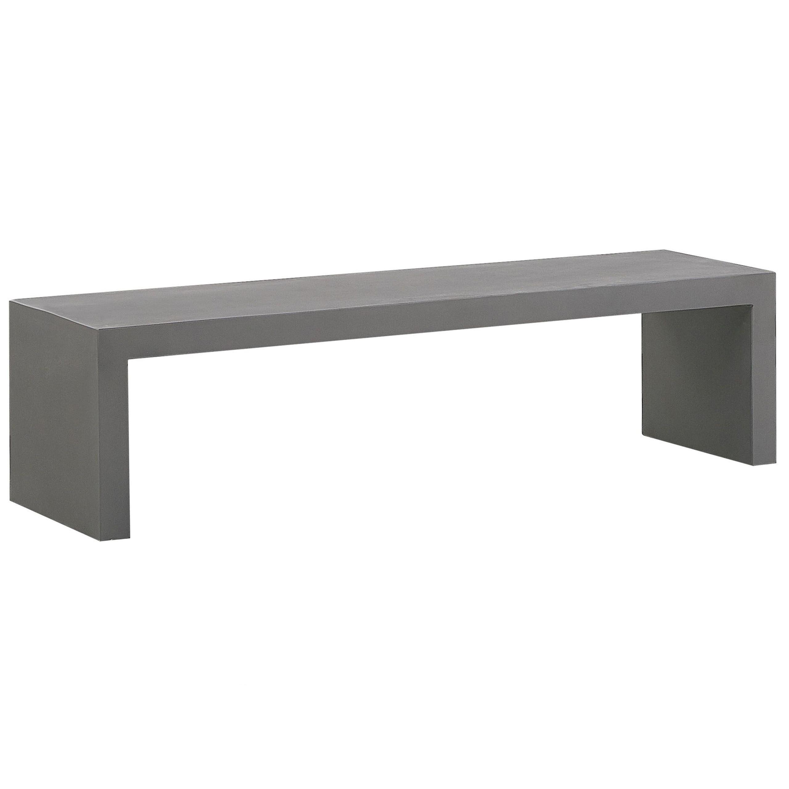 GARTENBANK Beton Grau 150 cm U-Form Taranto - Grau, Stein (150/40/40cm) - Beliani