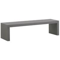 GARTENBANK Beton Grau 150 cm U-Form Taranto - Grau, Stein (150/40/40cm) - Beliani