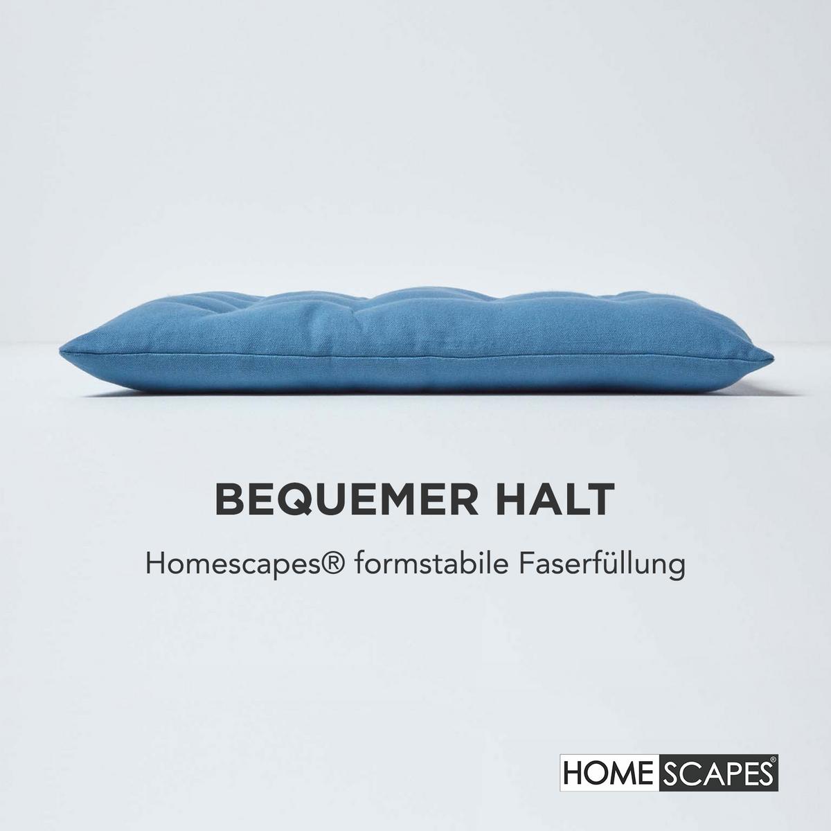 STUHLKISSEN 6er-Set blau 40/40/6,5 cm - Blau, Textil (40/40/6.5cm) - Homescapes