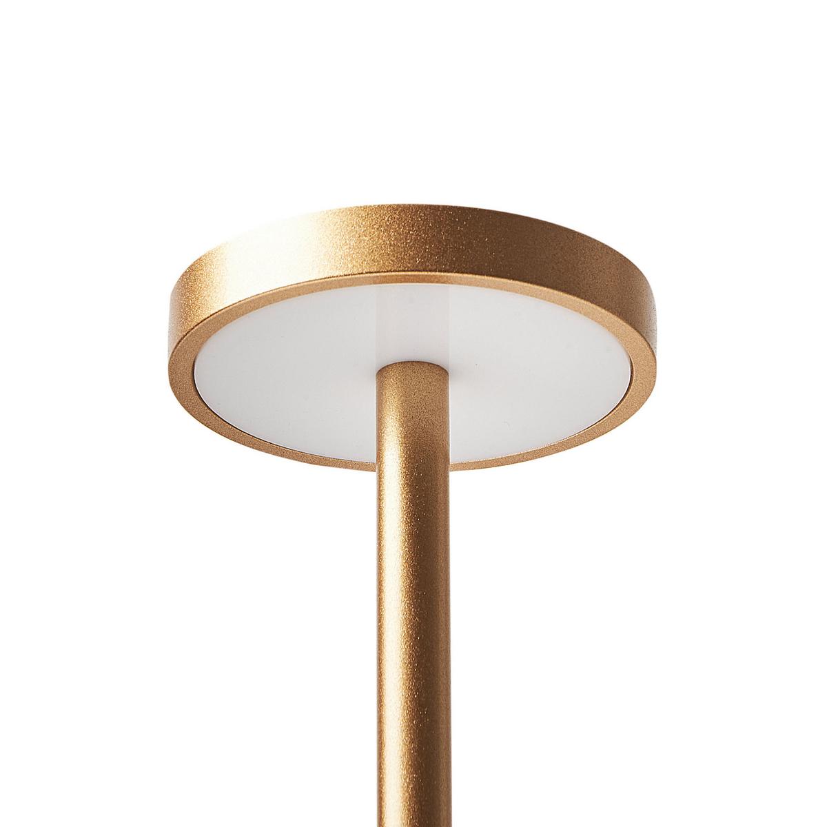LED-TISCHLEUCHTE Gold Lizandro - Goldfarben, Metall (8/8/35cm) - Beliani