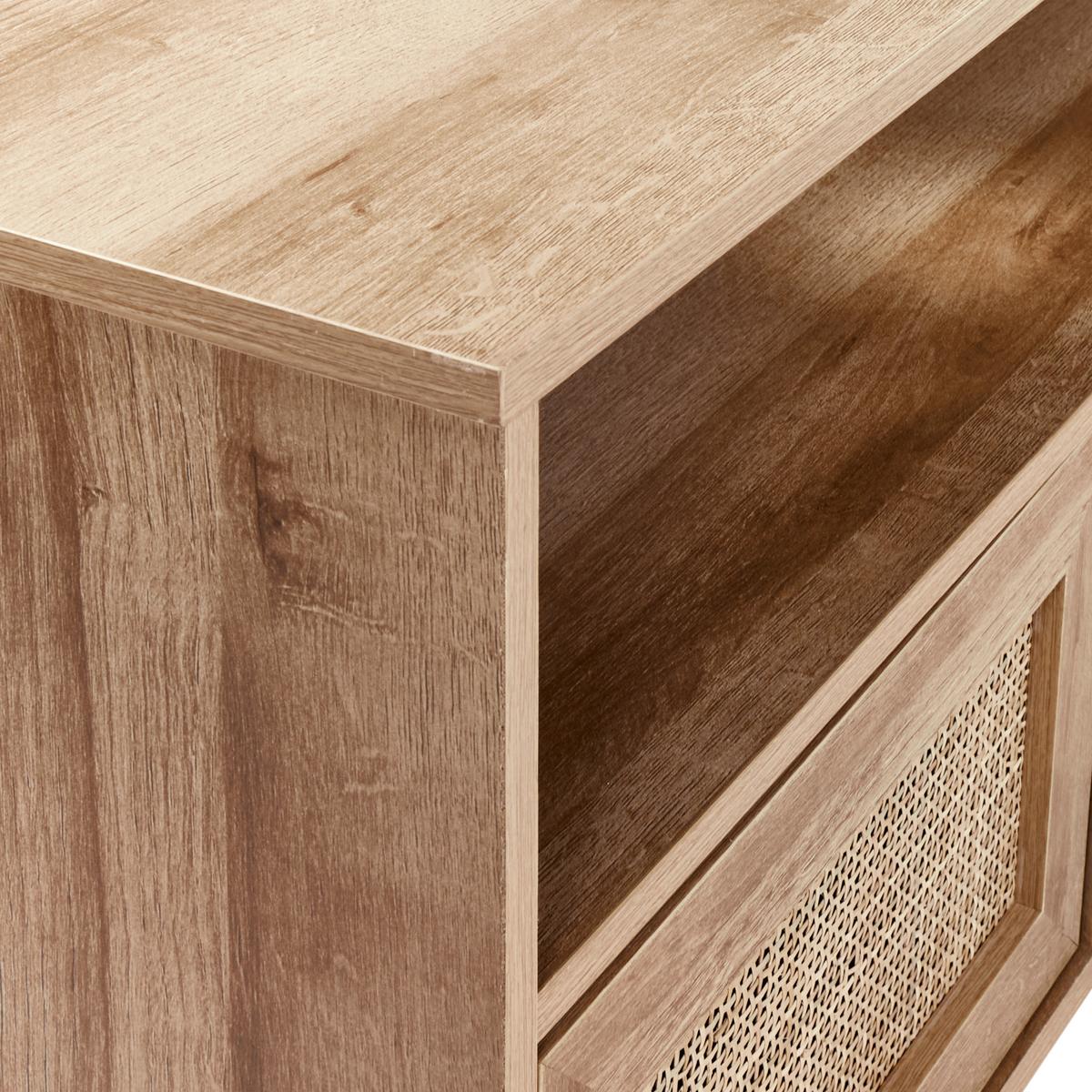 WASCHBECKENUNTERSCHRANK wandmontiertk 86 cm Hellbraun Rosell - Naturfarben, Holzwerkstoff (86/45/40cm) - Beliani