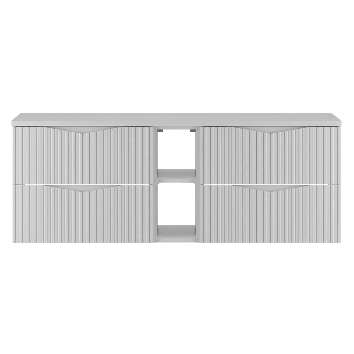 WASCHTISCHUNTERSCHRANK 140.6cm Tao Weiß - Weiß, Holzwerkstoff (140.6/52.2/46.5cm) - Petits-meubles