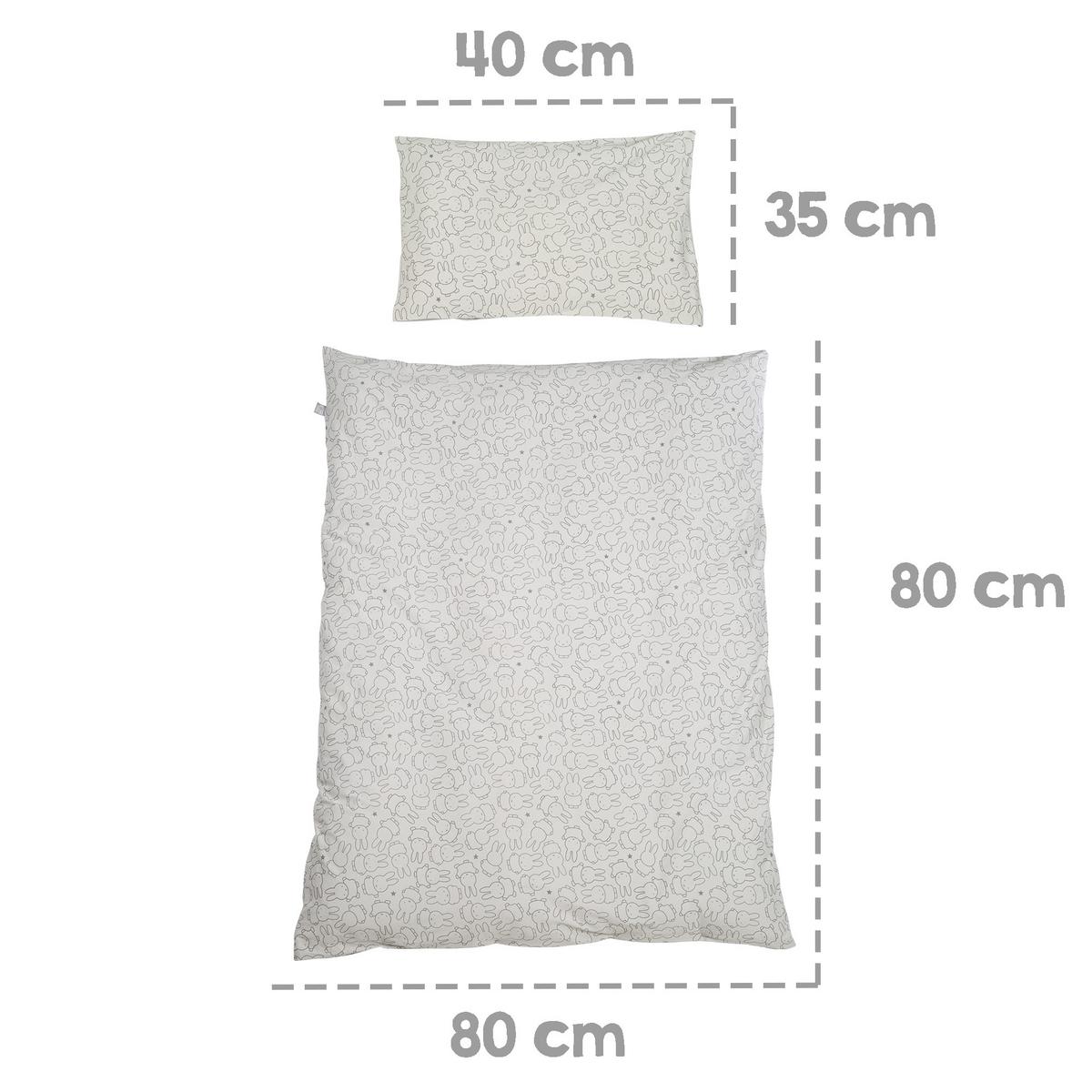 BABYBETTWÄSCHE miffy® 80 x 80 cm - Grau, Textil (80/80cm) - Roba