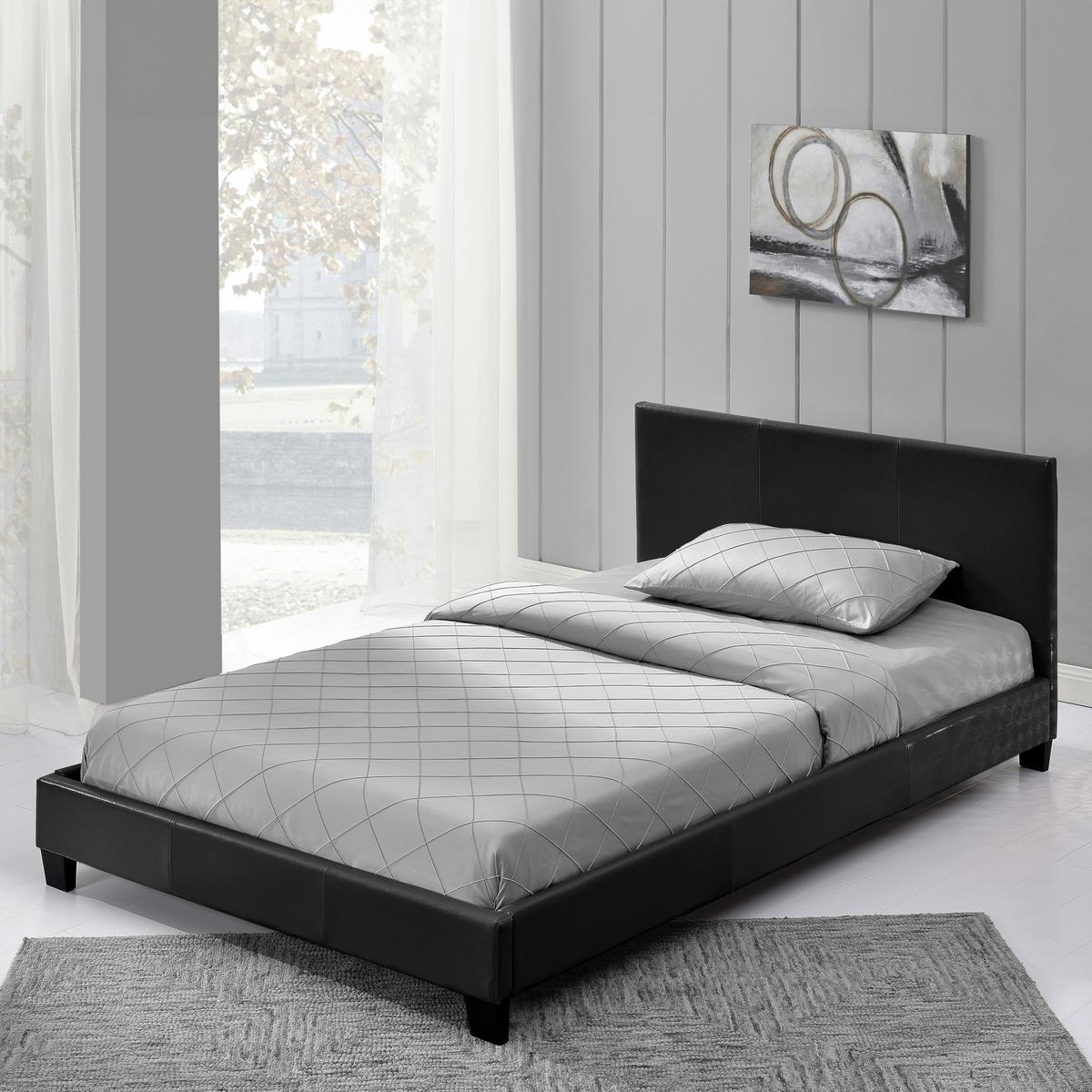 POLSTERBETT Albacete - Schwarz, Textil (140/200cm) - Corium