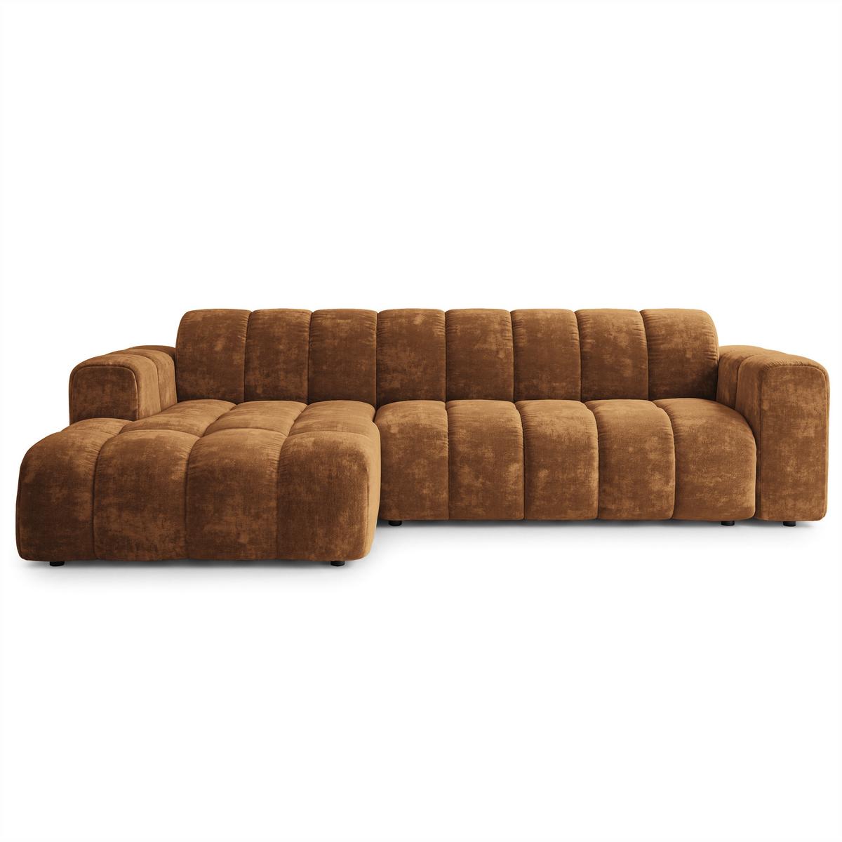ECKSOFA SETIA LM L-S Hellbraun Chenille - Hellbraun, Holzwerkstoff (304/165cm) - MASSENO