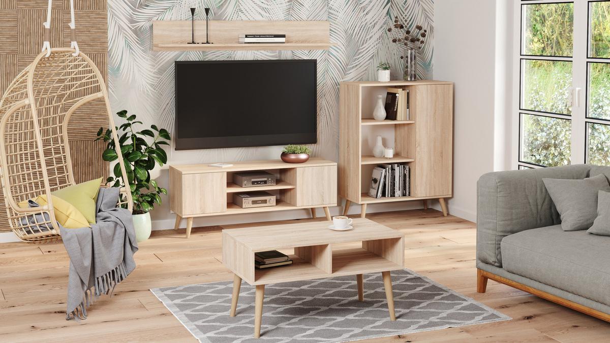 BÜCHERREGAL Fondi - Eichefarben, Holzwerkstoff (90/116/40cm) - RAUMHIRSCH FURNITURE