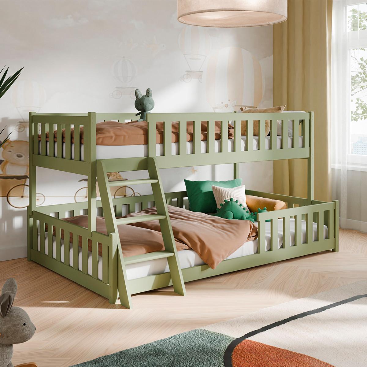 BETT 120/200 Léane Olive - Grün, Holz (120/200cm) - Petits-meubles