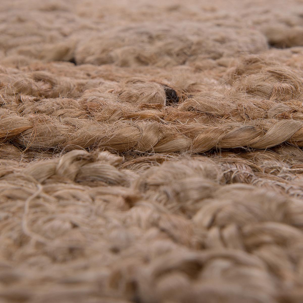 TEPPICH geflochten Bucak 120/120 cm - Beige, Naturmaterialien (120/120cm) - Beliani