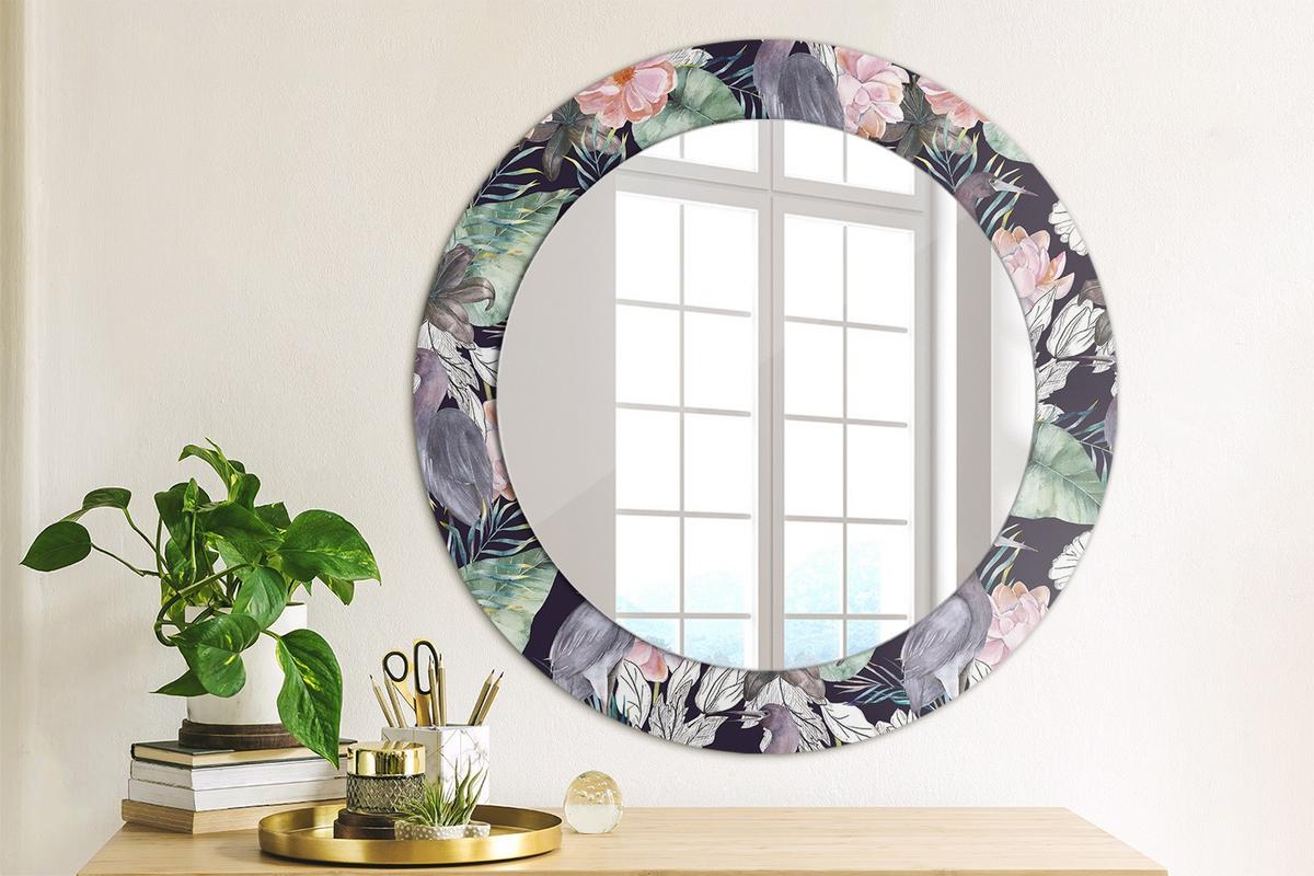 SPIEGEL Rund Ø 60 cm mit Aufdruck - Multicolor, Glas (60/60/0.4cm) - Wallfluent
