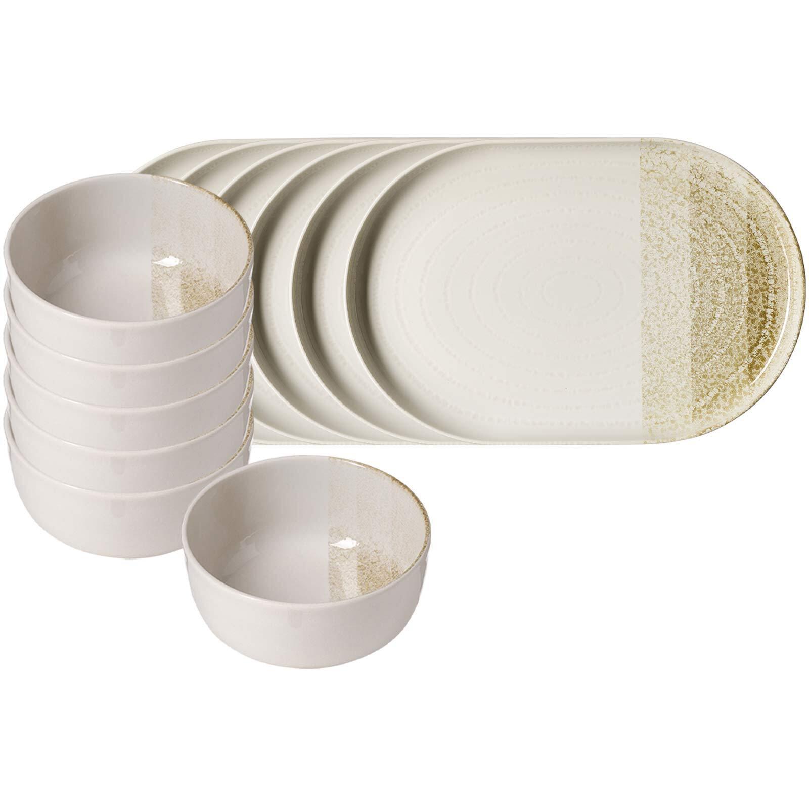 BRUNCH-SET Trio Creme 12-tlg. - Creme, Keramik (2/2/2cm) - Ritzenhoff Breker