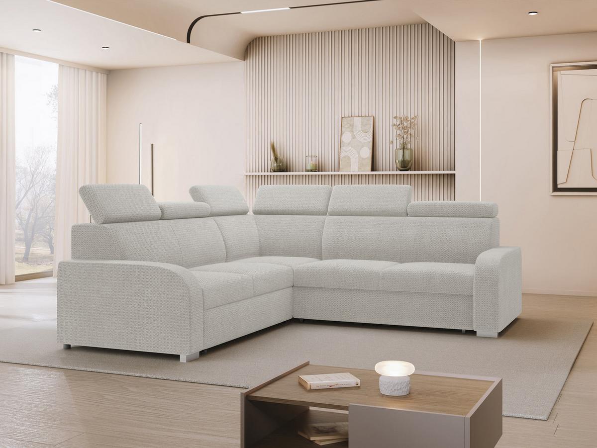 ECKSOFA Oslo 2rR2p - Silberfarben/Hellgrau, Holz/Kunststoff (250/250cm) - MIRJAN24