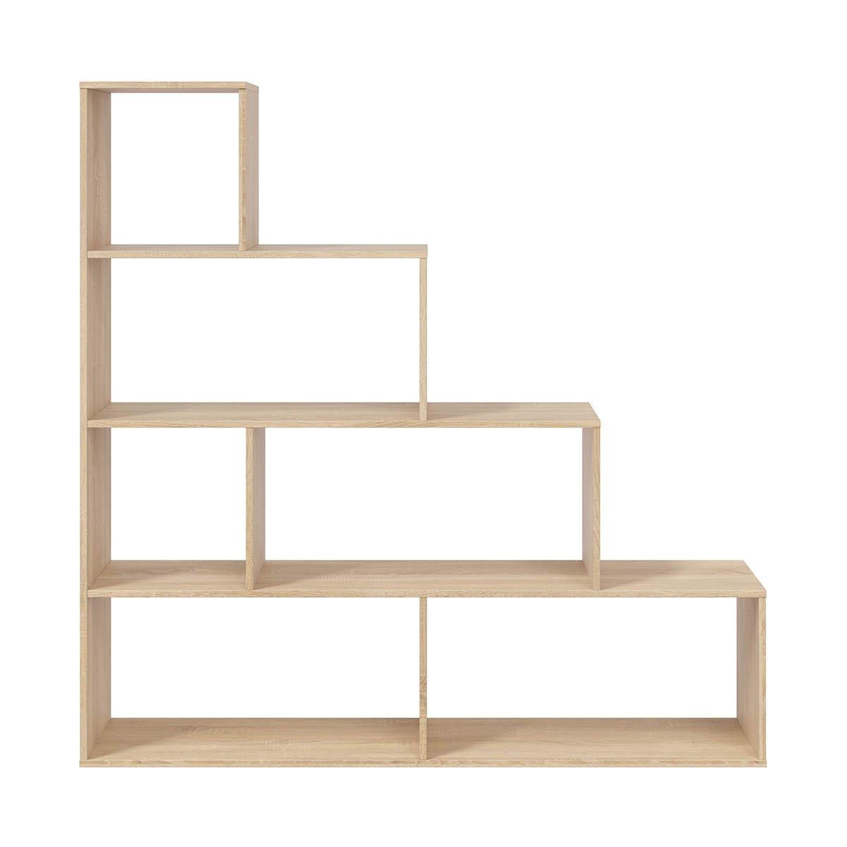 TREPPENREGAL 6 Fächer klum 29/145/145 cm - Eichefarben, Holzwerkstoff (145/145/29cm) - Calicosy