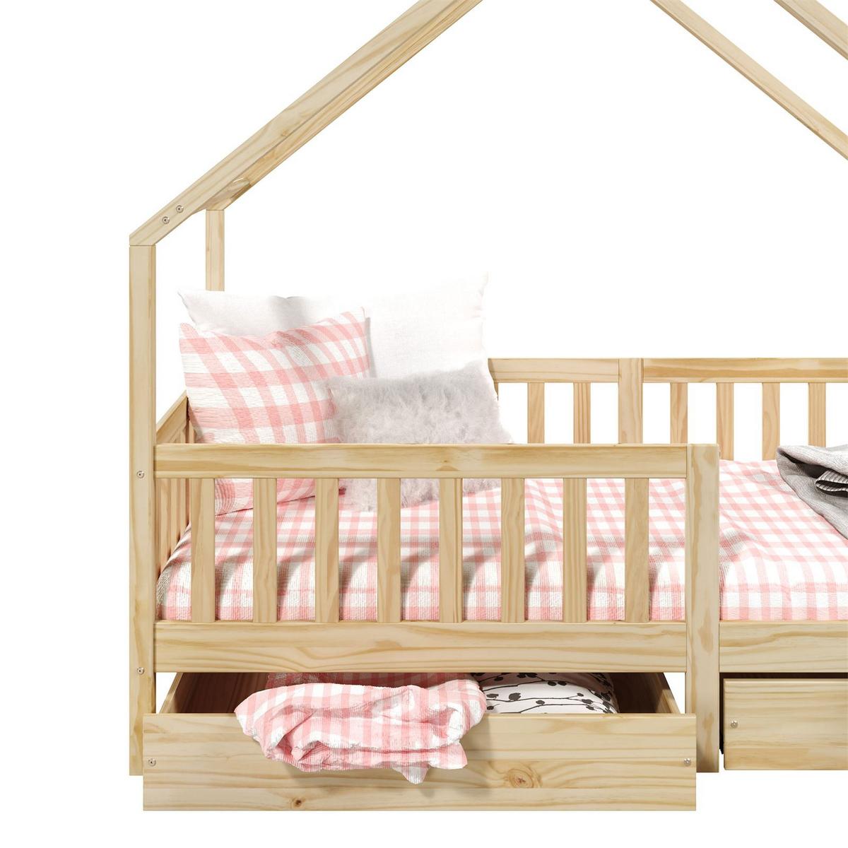 HAUSBETT ALVA 90X200 CM - Naturfarben, Holz (96/168/206cm) - IDIMEX