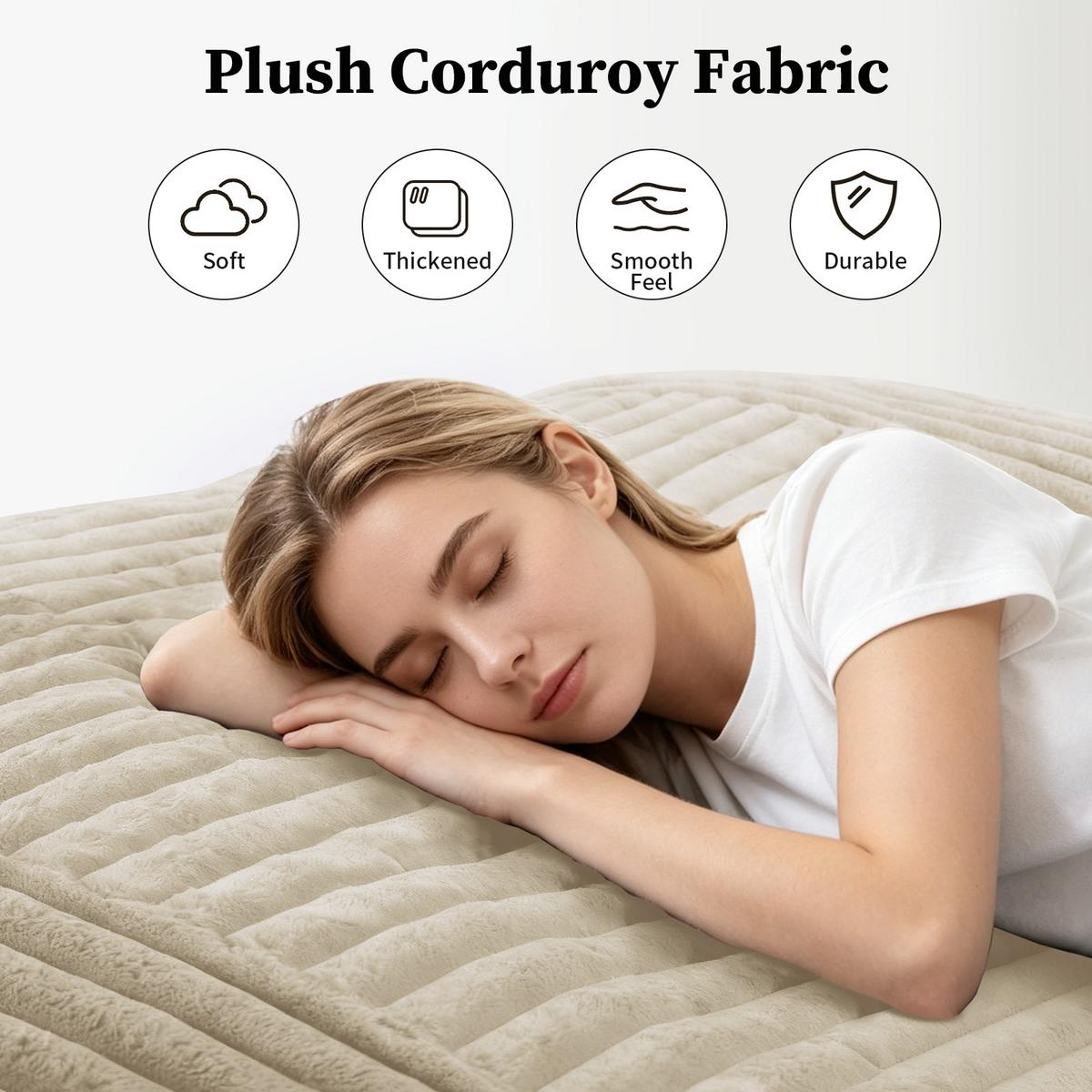 SITZSACK XXL 3-IN-1 aus Kordsamt als Sessel, Sofa und Bett - Weiß, Textil (180/25/125cm) - Urban Meuble