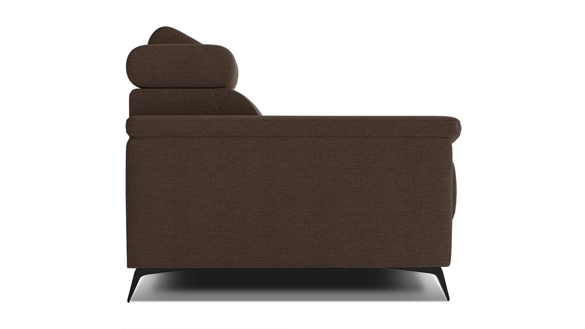 SOFA TAUNUS 2-Sitzer, braun - Schwarz/Braun, Holzwerkstoff/Textil (141/80/102cm) - Wozimo