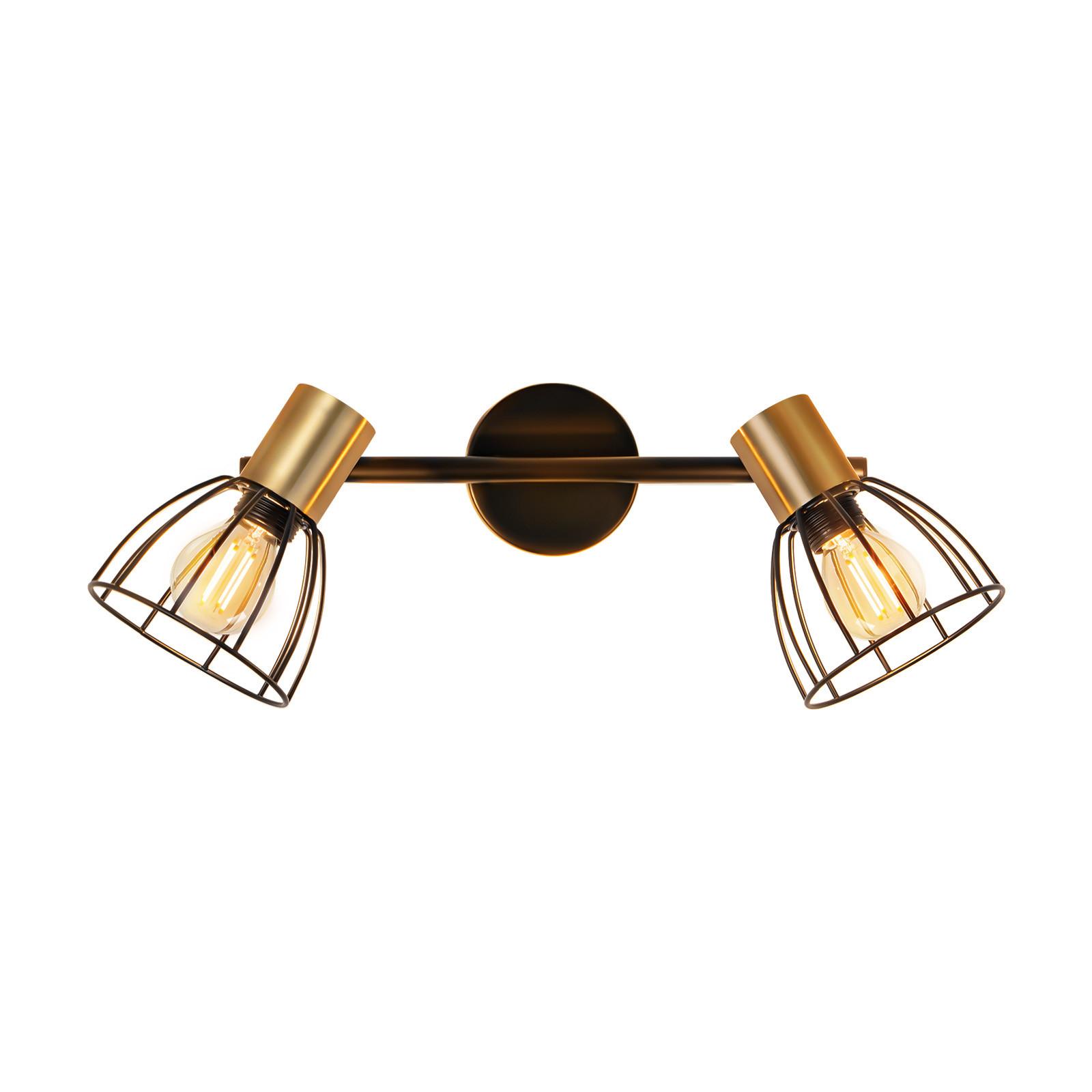 WANDLEUCHTE Lumira 33/13.5/18 cm - Schwarz, Metall (13.5/18/33cm) - ZMH