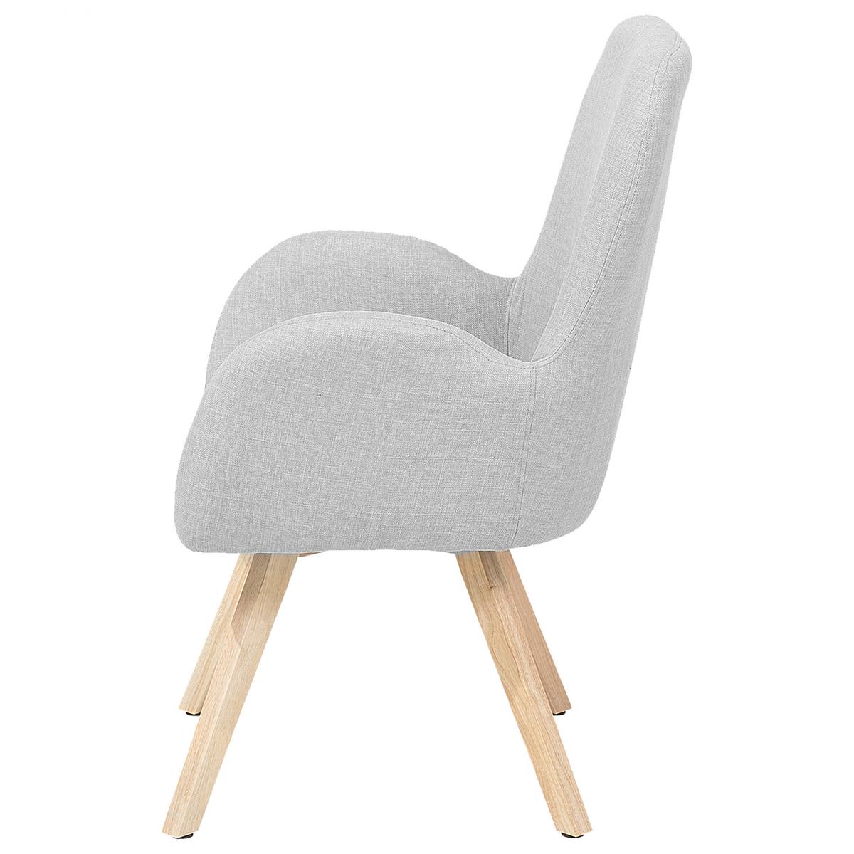 SESSEL Polsterbezug Grau Bjarn - Grau, Holz/Textil (60/90/55cm) - Beliani