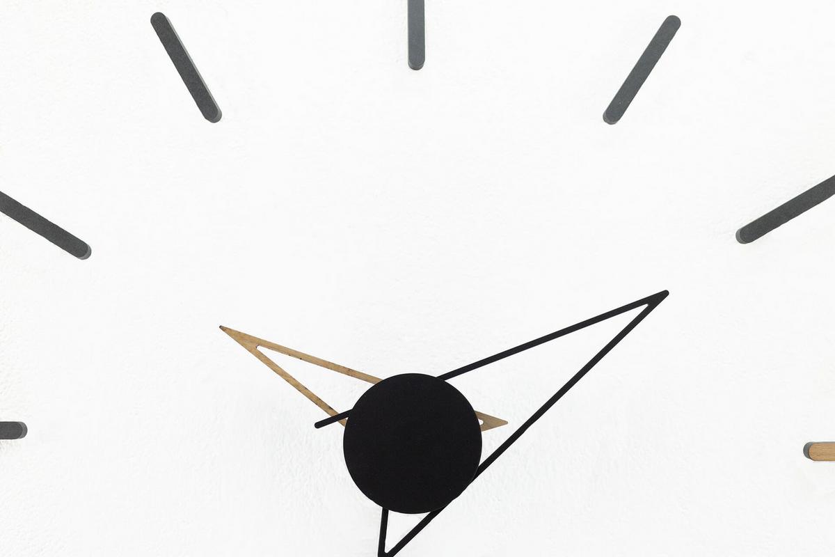 WANDUHR Design Schwarz 80/80 cm - Schwarz, Holzwerkstoff (0.8/80/1cm) - ONZENO