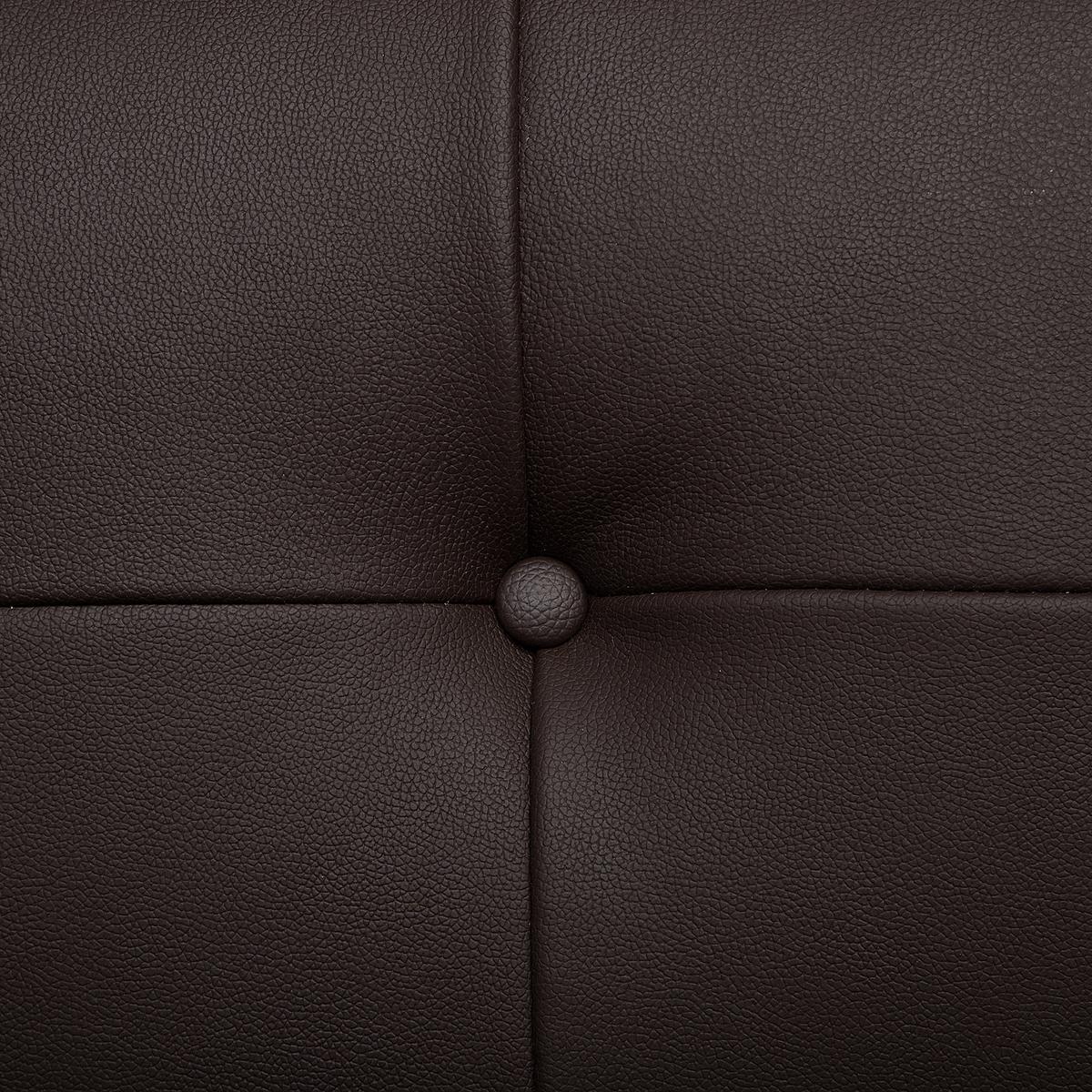 3-SITZER-SOFA Echtleder Braun Byske - Dunkelbraun, Leder/Fell (200/73/78cm) - Beliani