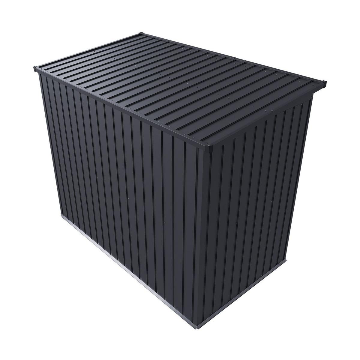 GERÄTESCHUPPEN M dunkelgrau - Dunkelgrau, Metall (218/174/132cm) - Juskys