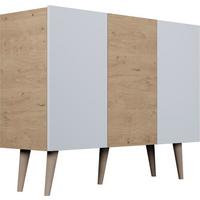 SIDEBOARD Ivy 120/95/40 in Lancelot Eiche, Weiß - Eiche Artisan, Holzwerkstoff (120/95.5/39.9cm) - WFL GROUP