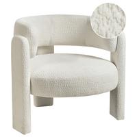 SESSEL Weiß Burea - Creme, Textil (80/74/70cm) - Beliani