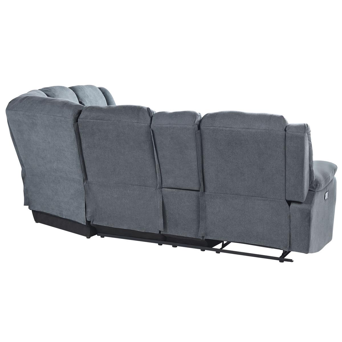 ECKSOFA Polsterbezug Dunkelgrau Rokke - Dunkelgrau, Textil (229/196cm) - Beliani