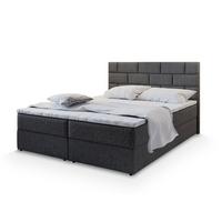 BOXBETT KERLO 160x200 cm mit Matratze und Topper - Grau - Grau, Holz (160/200cm) - MASSENO