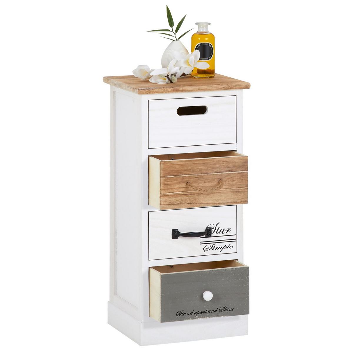 KOMMODE SALVA weiß - Weiß, Holz (29/64/27cm) - CARO-Möbel