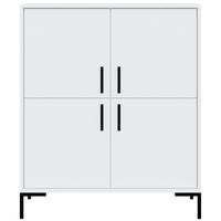KOMMODE Selena, Highboard mit 4 Türen, Metallfüße, Selbstschließer, Weiß, 100 cm - Schwarz/Weiß, Holzwerkstoff/Metall (101/113/40cm) - Beautysofa