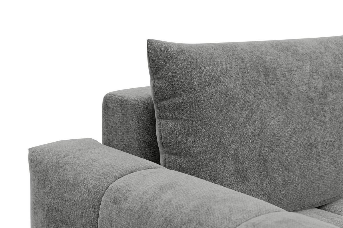 SOFA VERONA 3-Sitzer, Grau - Schwarz/Grau, Holz/Textil (224/83/110cm) - Courtois Laville