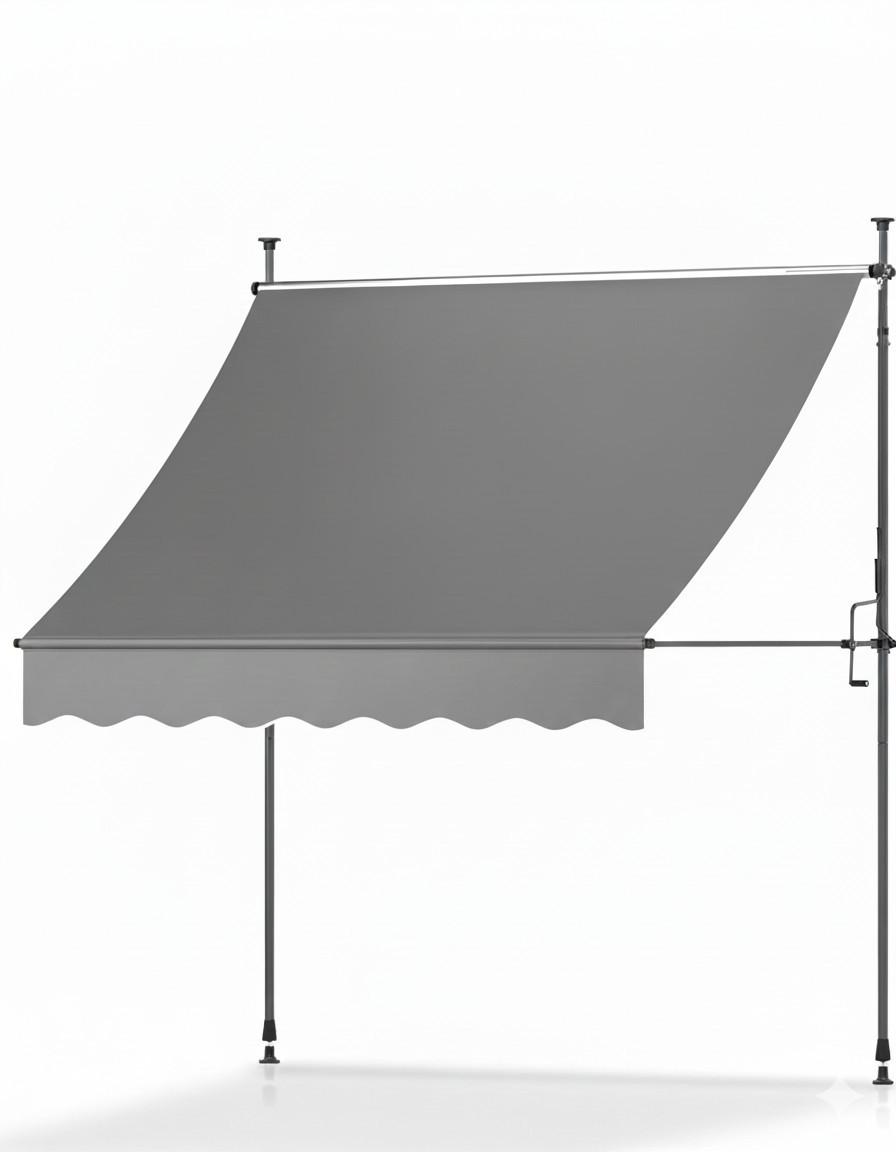 BALKONMARKISE SolVision BM3 Klemmmarkise 2,0x1,8m Anthrazit - Anthrazit, Textil (1800/1/2000cm) - Sol Royal