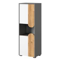 DREHTÜRENSCHRANK ARCADA 50/144/38cm 2-türig Eichefarben - Eichefarben/Weiß, Holzwerkstoff (50/144/38cm) - MASSENO