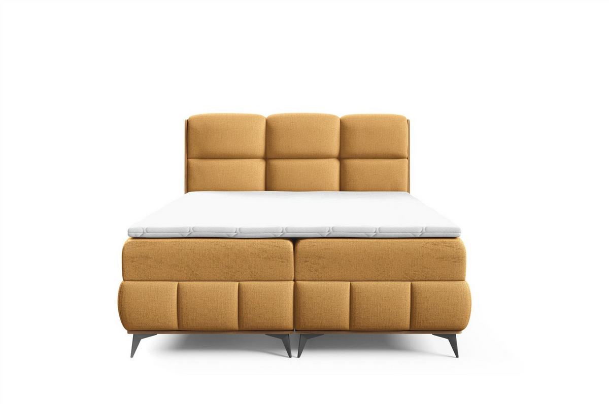 BOXBETT Charlie Premium - Gelb, Holzwerkstoff/Textil (140/200cm) - Fun Möbel