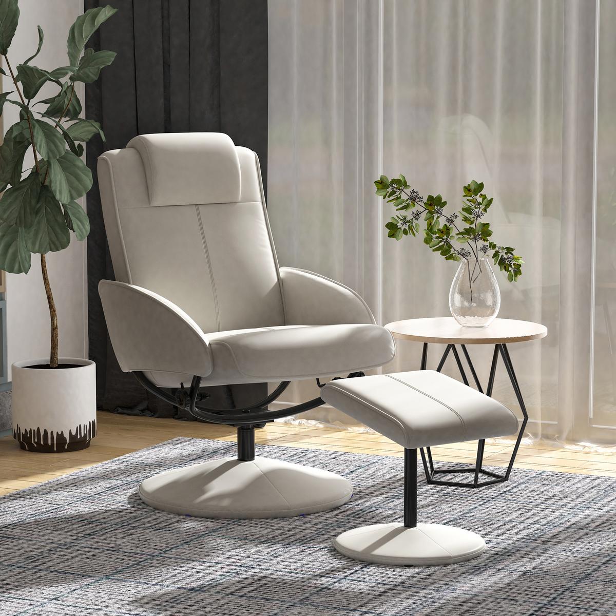 RELAXSESSEL, Fernsehsessel, Grau - Grau, Holz (67/98/78cm) - HOMCOM
