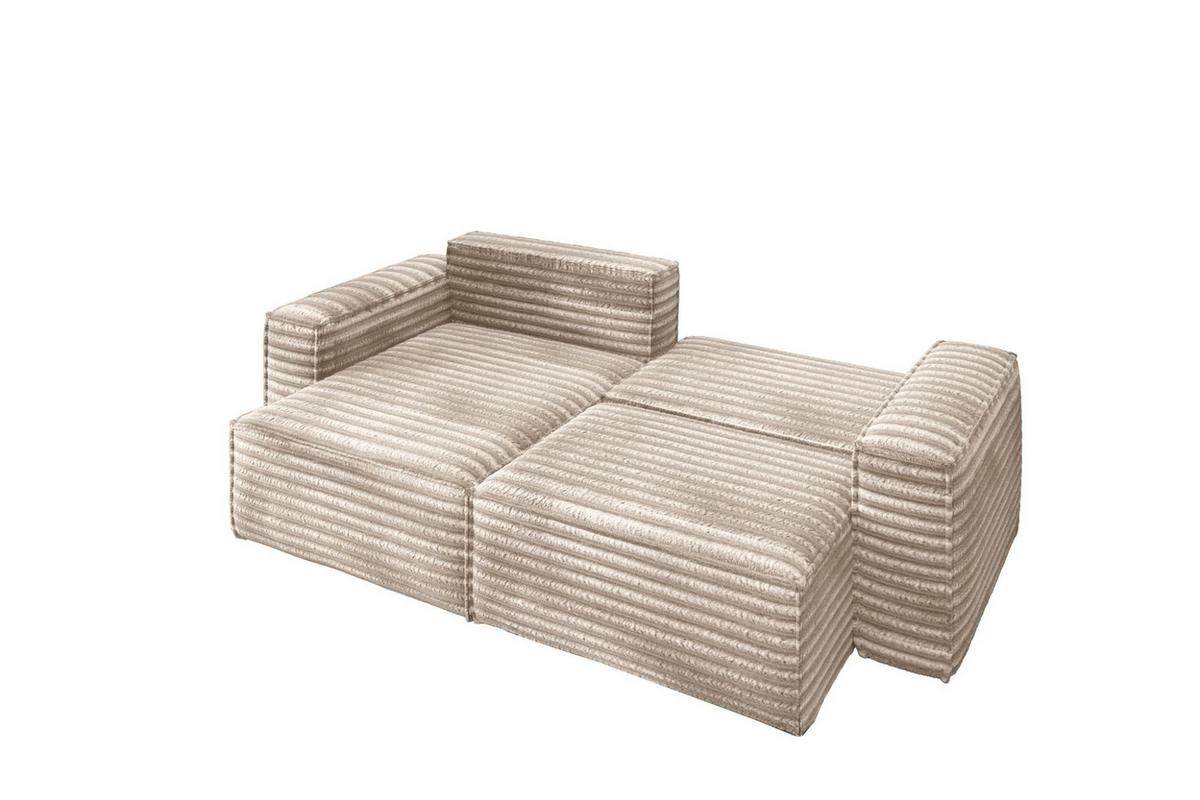 ECKSOFA Schlafsofa Madlen - Beige, Holzwerkstoff/Textil (248/140cm) - Fun Möbel