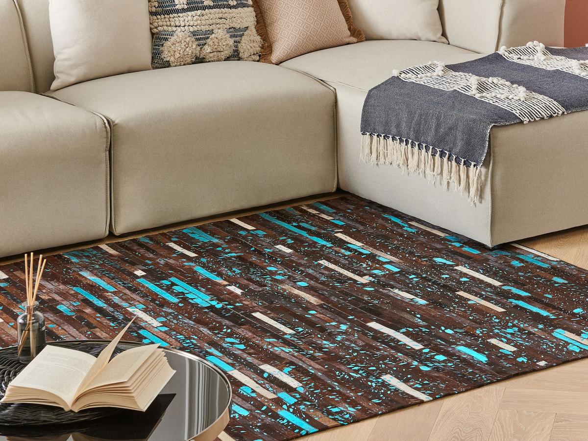 KURZFLOR-TEPPICH Kisir 200/140 cm - Braun, Fell (140/200cm) - Beliani
