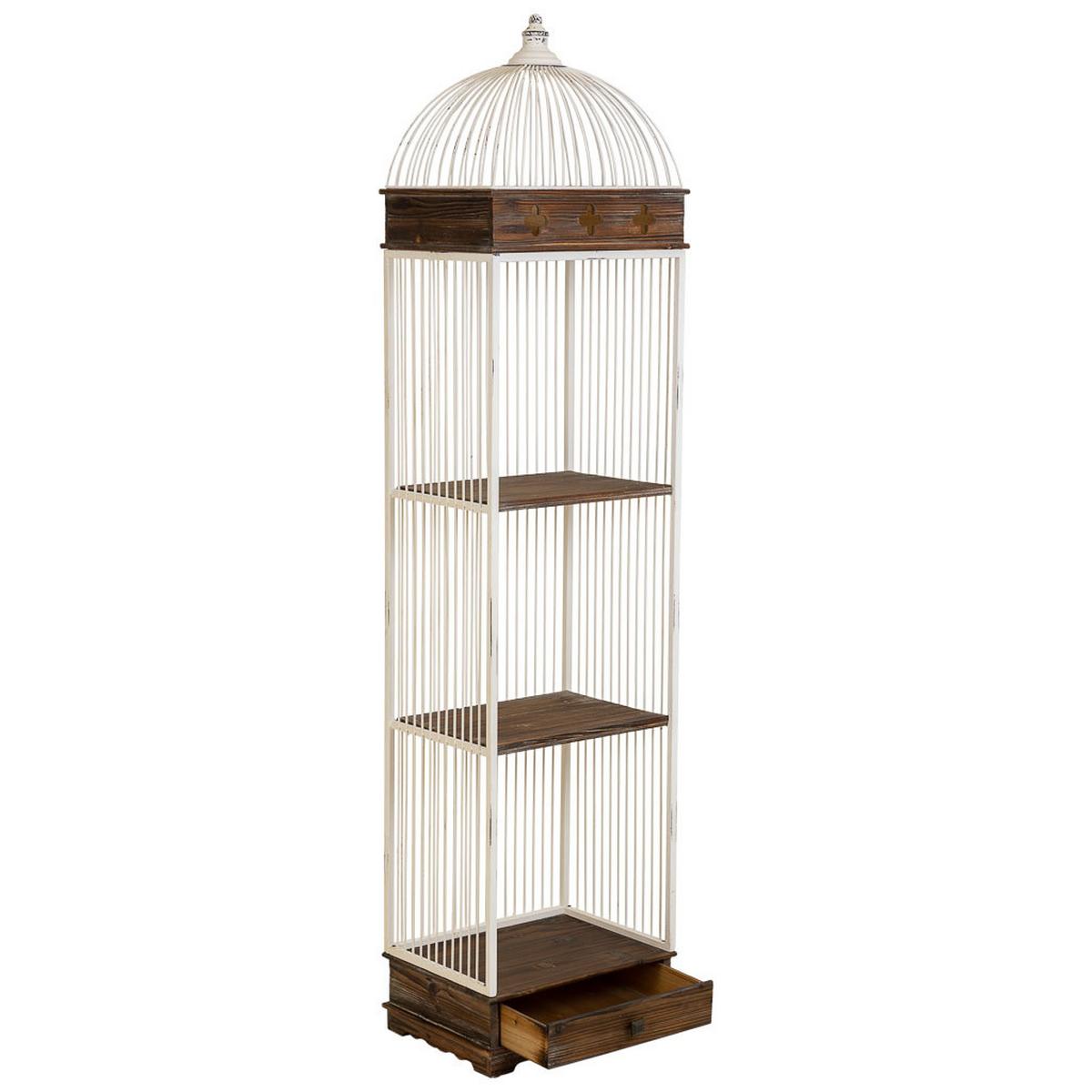 REGAL aus Holz und Metall 41x31x172 cm - Braun, Metall (41/172/31cm) - Wanderlust