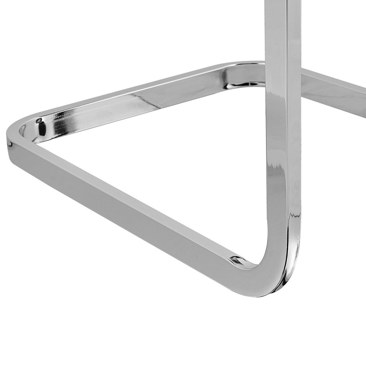 ESSZIMMERSTUHL 2er-Set Kunstleder Grau Greedin - Grau, Textil/Metall (42/99/50cm) - Beliani