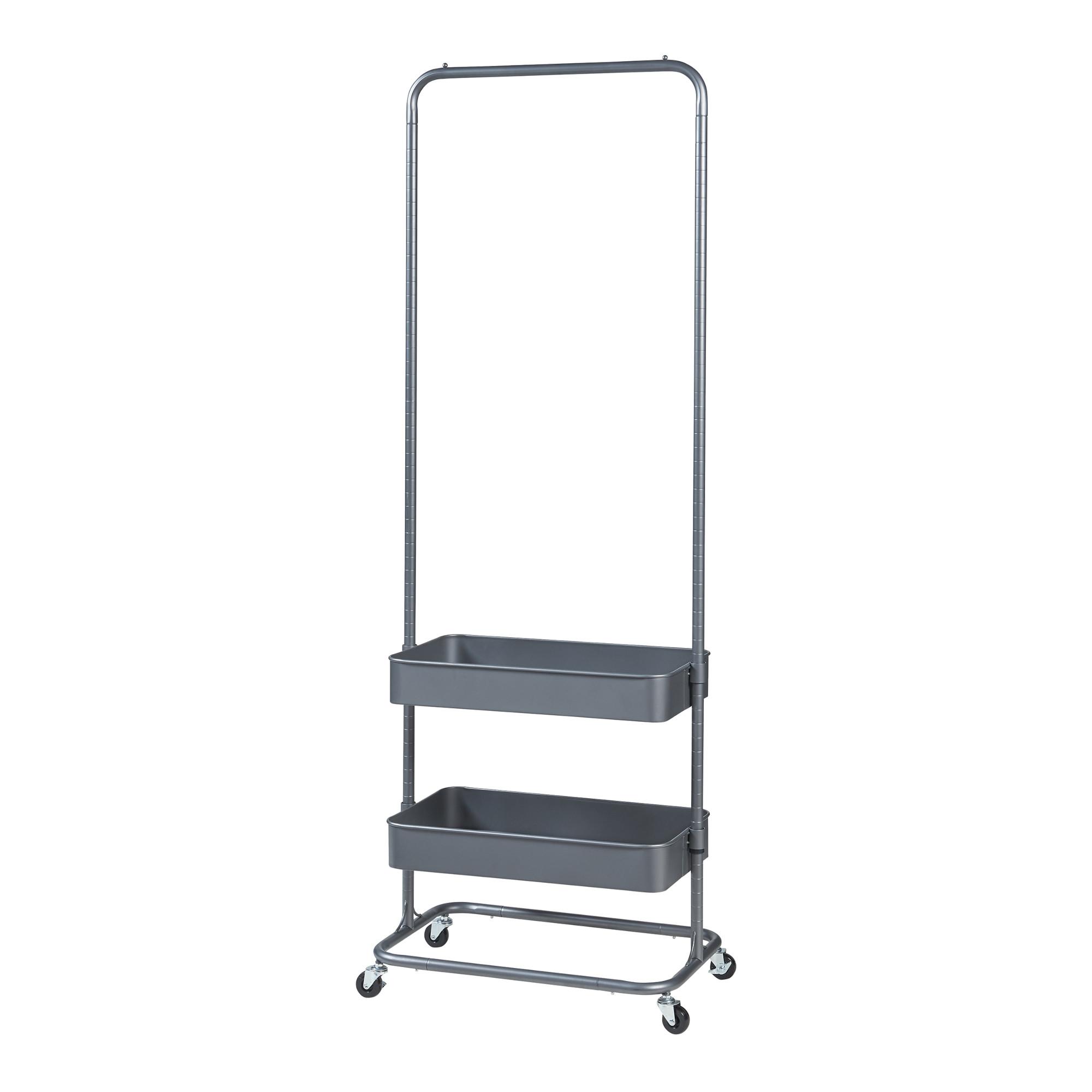 GARDEROBENSTÄNDER Kumad - Dunkelgrau, Metall (58/174.5/36cm) - [en.casa]