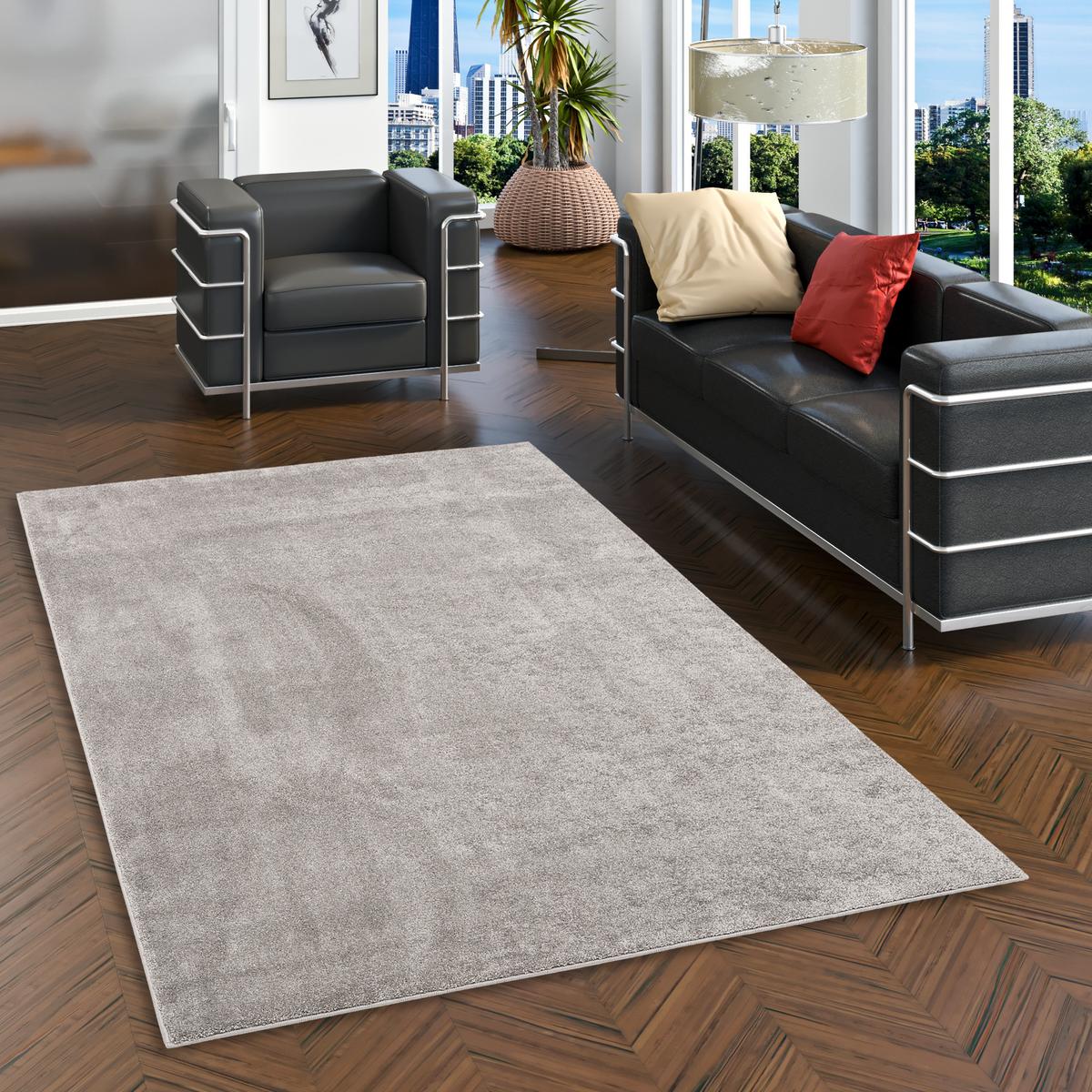LUXUS SOFT-VELOURS TEPPICH VERONA - Anthrazit, Textil (80/150cm) - Pergamon