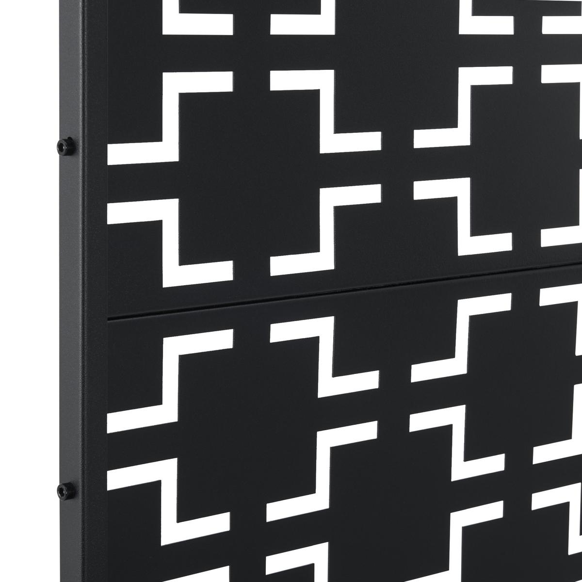 TRENNWAND Basciano - Schwarz, Metall (90/180/40cm) - casa.pro