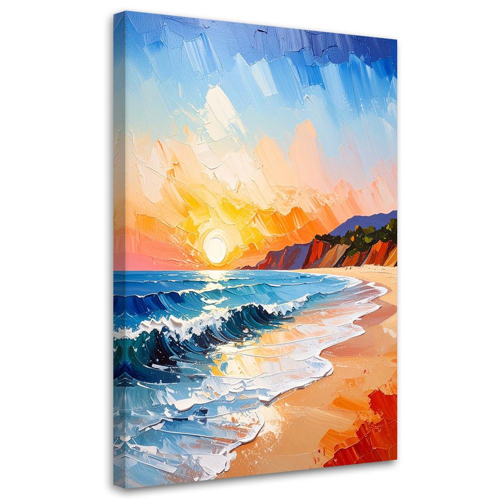 LEINWANDBILD Landschaften 70x100cm - Multicolor, Textil (70/100cm) - Feeby