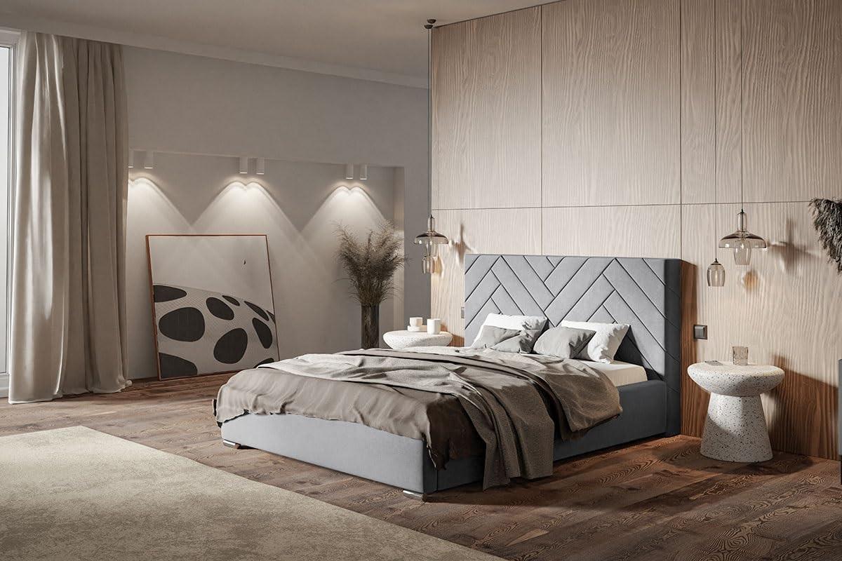 POLSTERBETT Sevilla mit Kopfteil, 160x200 cm, Doppelbett mit Bettkasten und Lattenrost aus Holz, Velourstoff Türkis - Türkis, Holz/Textil (160/200cm) - Alpi-Möbel