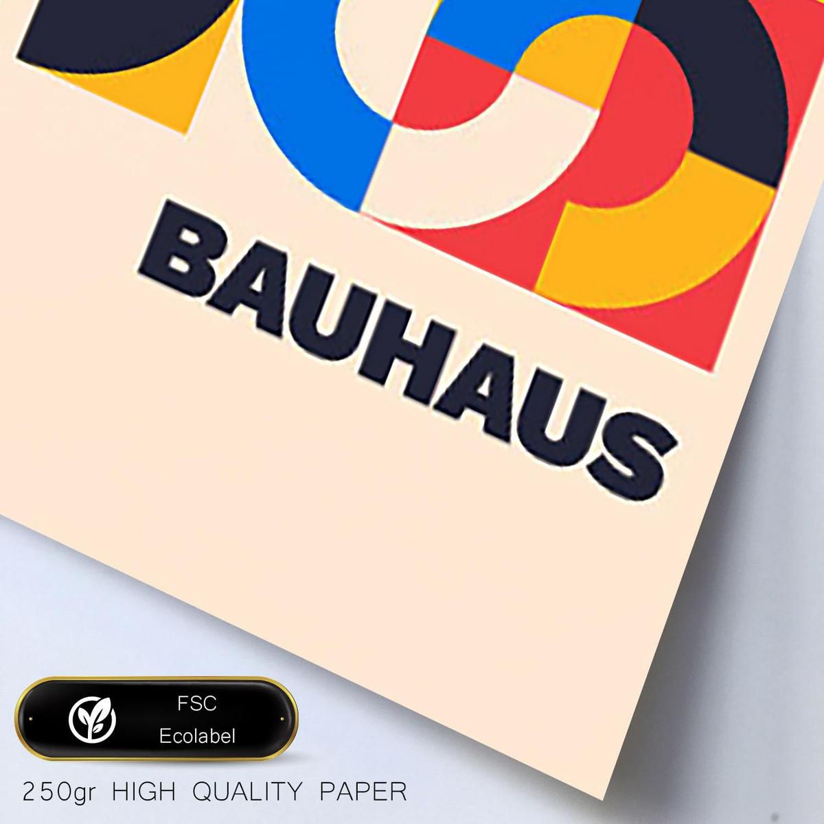 POSTER Set Mit 6 Drucken Im Bauhaus 4 Geometrische Designkollektion Drucke Mit Ästhetische Dekorative Für Zuhause A3 & A4 Rahmen Aus Hellem Holz - Beige, Papier (29/3cm) - Nacnic