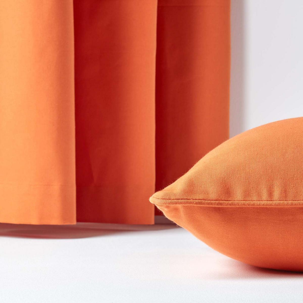 KISSENHÜLLE terracotta 45/45 cm, 100% Baumwolle - Terracotta, Textil (45/45cm) - Homescapes